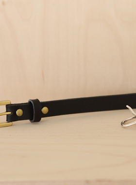 JOYDIVISION 复古简约纯铜方扣真皮女士细腰带 头层牛皮简约百搭