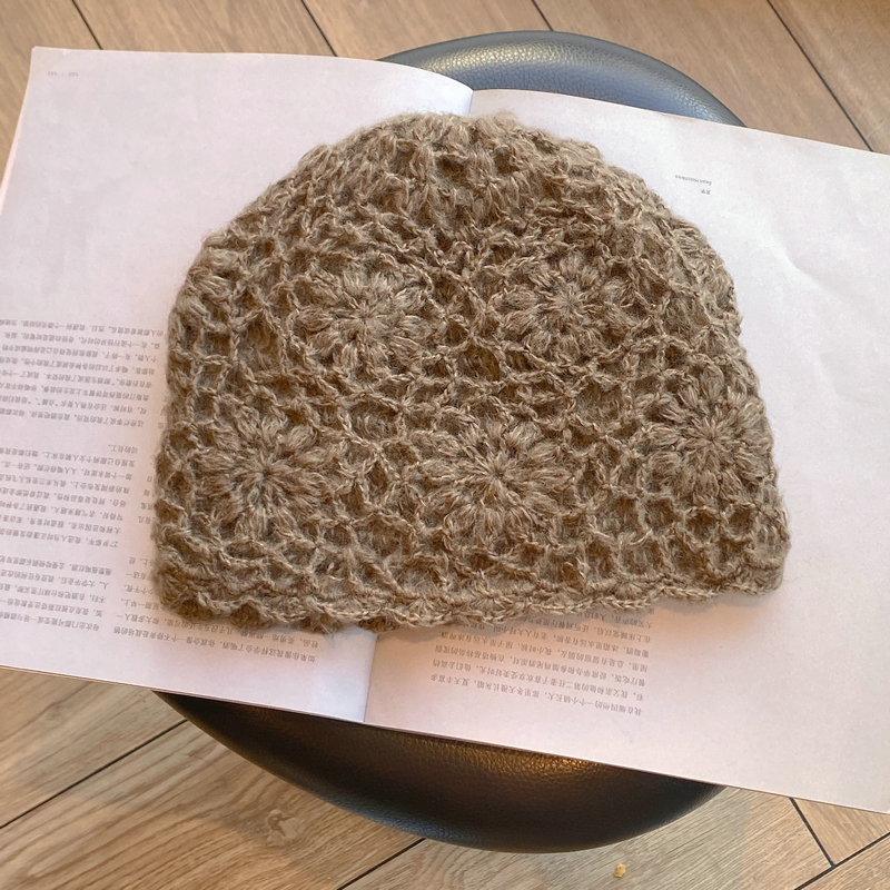 帽范包头帽逛街复古女秋冬钩花