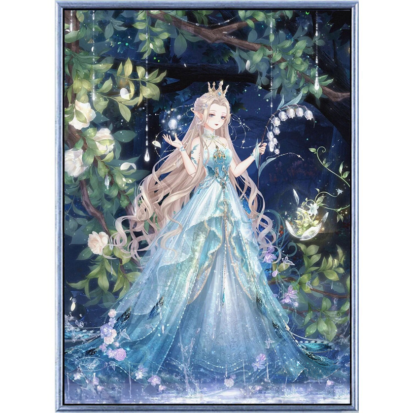 幽幽铃兰香满钻钻石画小幅可爱卡通动漫儿童客厅点粘贴砖石十字绣