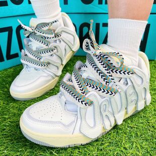 适配OLD ORDER OG SKATER 001白色复古面包鞋老爹鞋浪凡拼接鞋带