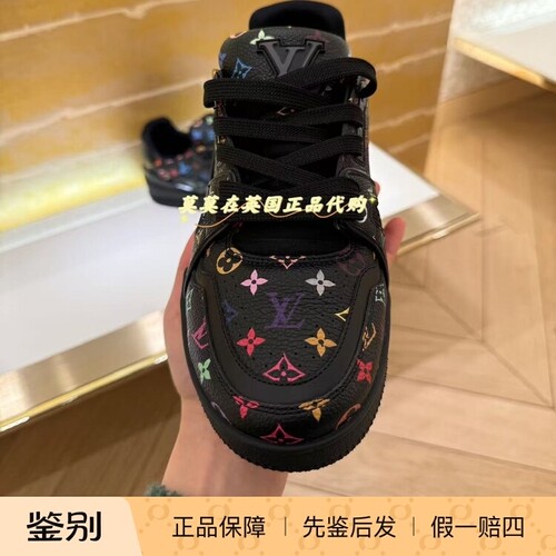 村上隆联名款黑三彩时尚休闲鞋