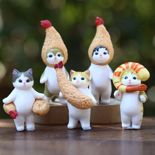 潮玩日式食玩头套猫咪公仔盲盒