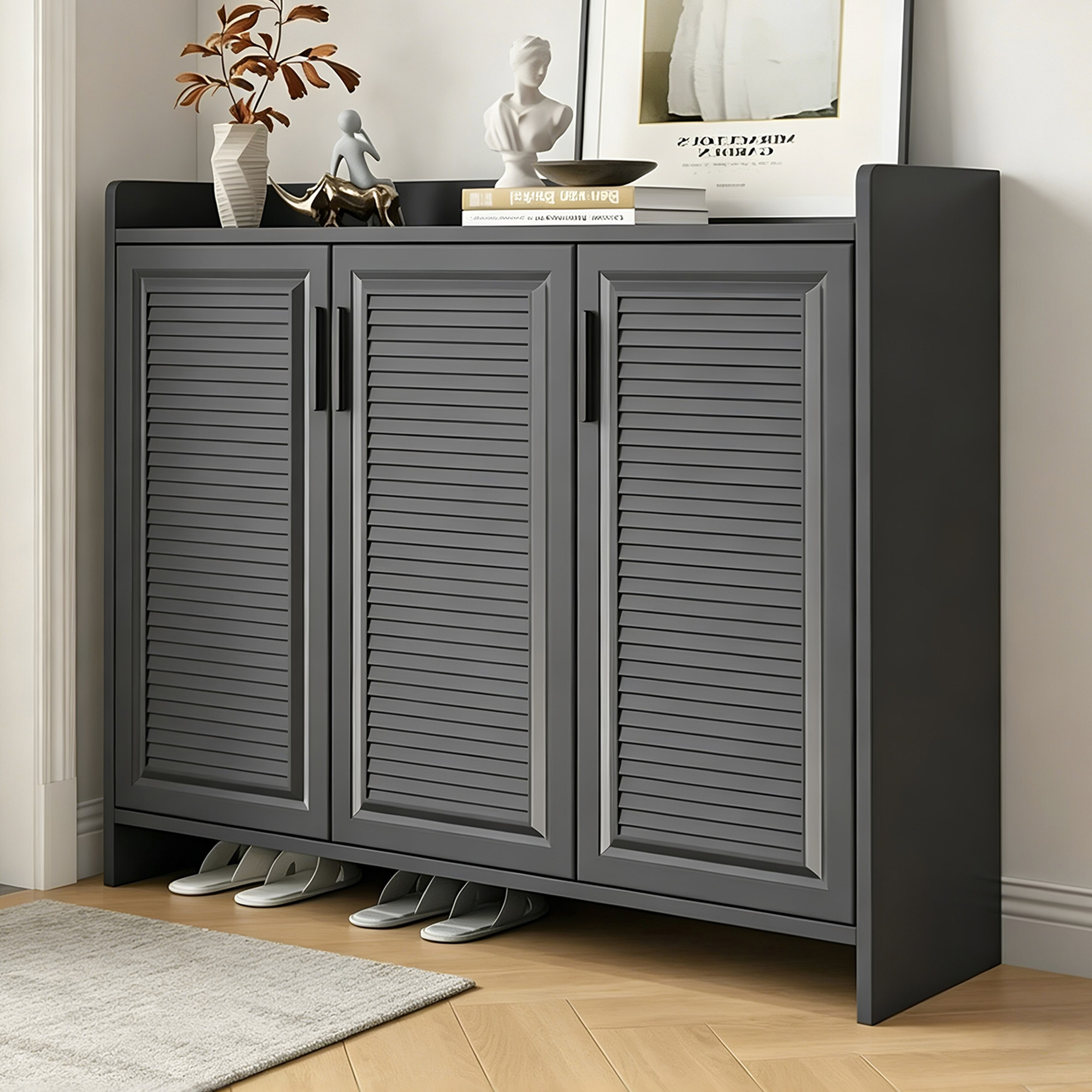 铝合金鞋柜家用门口储物柜入户玄关柜门外走廊置物柜防水收纳柜