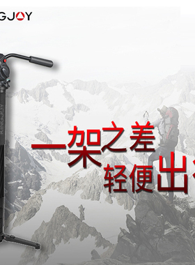 劲捷（KINGJOY）MP3208F单反相机摄影摄像自立式碳纤维独脚架套装