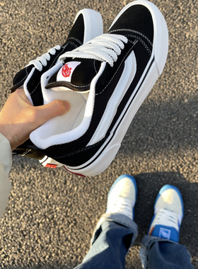 Knu Skool男女复古休闲板鞋百搭款情侣鞋黑白经典低帮胖胖面包鞋