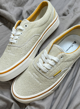 NBHD联名FTMD小屁孩复古男女休闲鞋米白色全麂皮翻毛皮百搭滑板鞋