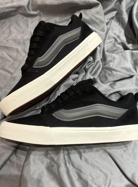 knu skool黑白灰经典低帮胖胖面包鞋男女复古休闲百搭运动滑板鞋