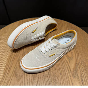 NBHD联名FTMD男女休闲鞋复古百搭帆布小屁孩低帮米色全麂皮板鞋