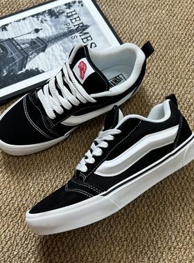 knu skool黑棕色胖胖面包鞋男女滑板鞋运动时尚耐脏复古休闲鞋