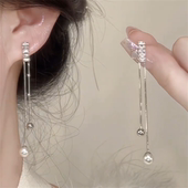 YFEIFEIE小众设计感流苏耳环2026年新款 气质百搭耳饰耳坠女 潮长款