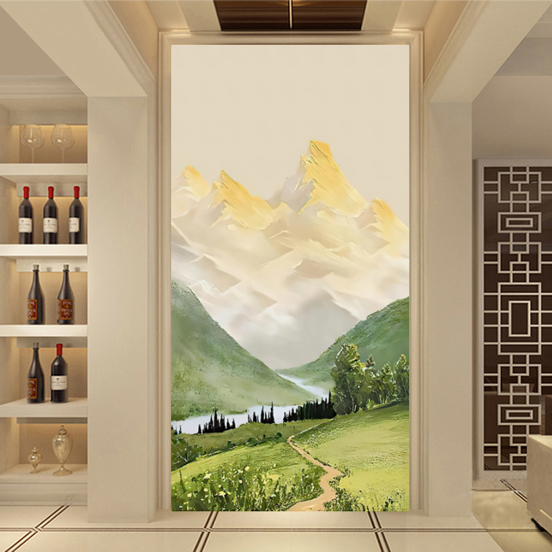 沙发背景墙壁画玄关过道壁纸