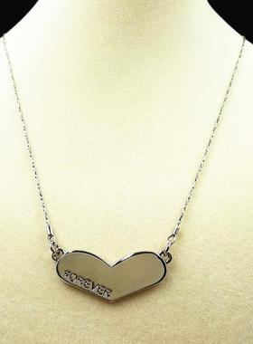 新光心形钛钢短款锁骨链包邮