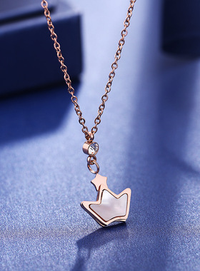 新款钛钢贝壳项链女04