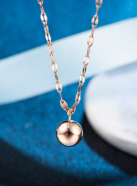 新款钛钢玫瑰金嘴唇项链