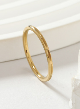 时尚简约不锈钢情侣戒指