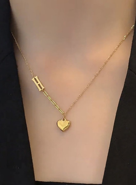 新款钛钢爱心项链女10