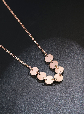 简约韩版七圈钛钢锁骨链