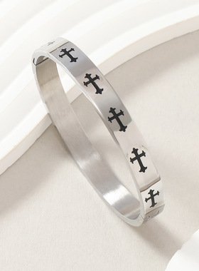 跨境热销O型卡扣钛钢手镯