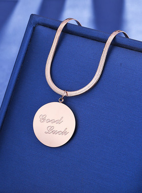 新款love字母项链女简约锁骨