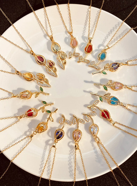 网红时尚钛钢项链女款