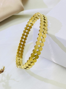 新款钛钢镂空手镯5610