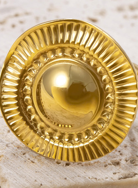 跨境新款不锈钢夸张开口指环