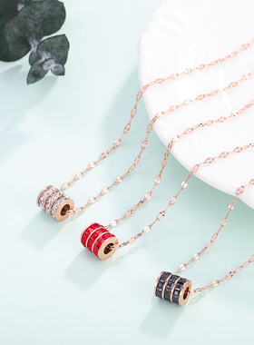 新款锆石圆环锁骨链01