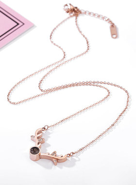 若娜新款麋鹿项链5313