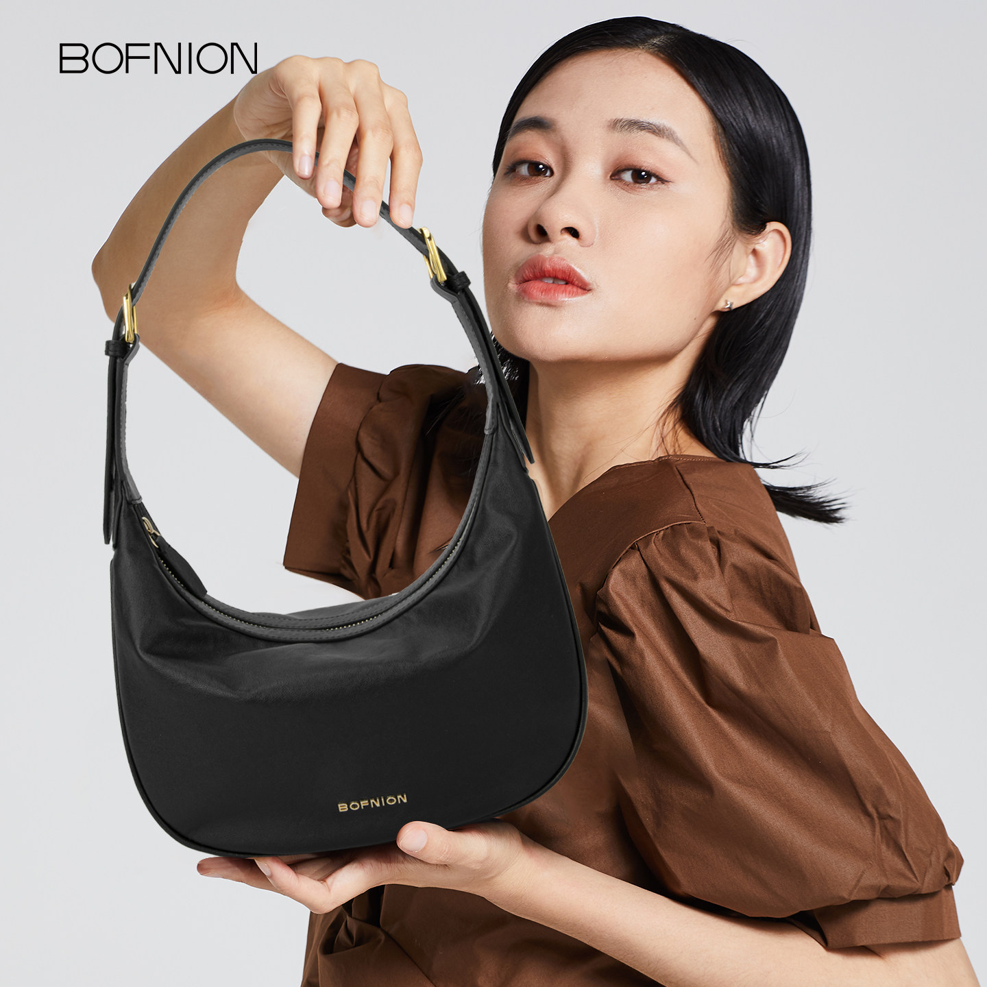 BOFNION美拉德通勤大容量饺子包百搭腋下包包女秋冬高级感托特包