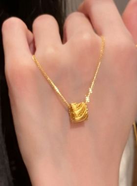 金色小蛮腰复古细闪锁骨链女款