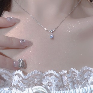 「雨滴」精灵眼泪项链轻奢高级女生锁骨链轻奢小众不掉色颈链配饰