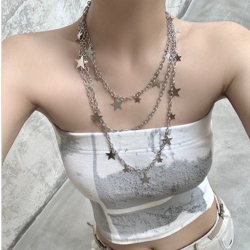 简约百搭个性多用星星项链性感辣妹轻奢高级小众腰带腰链装饰链
