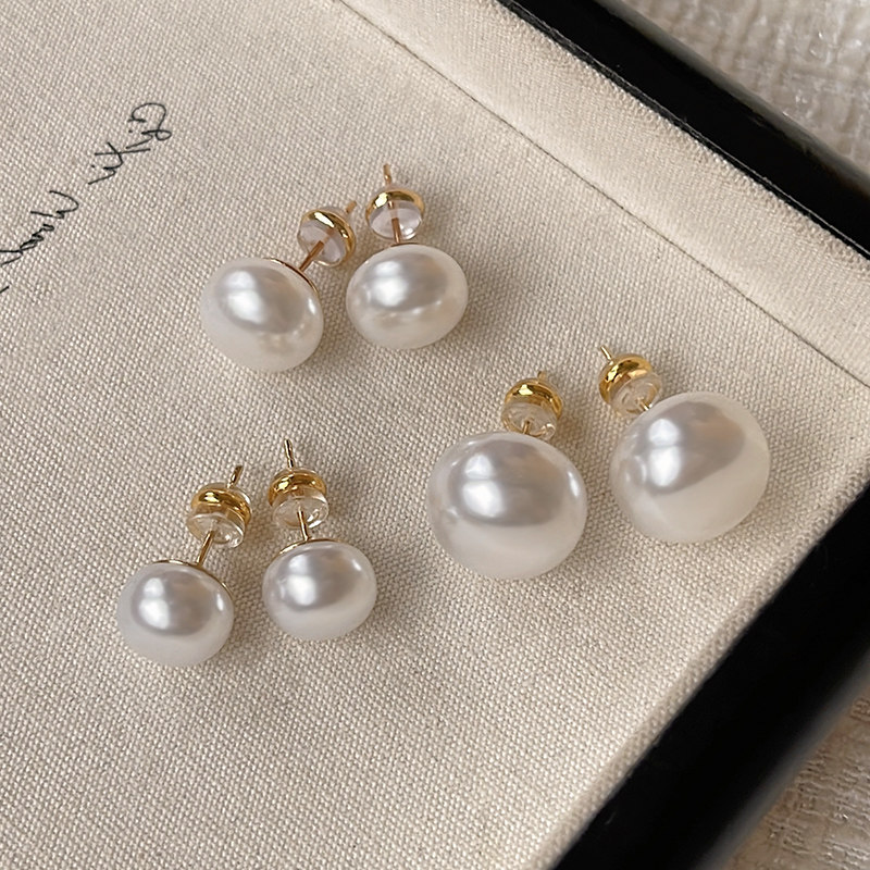 施家馒头粉光珍珠耳钉女轻奢气质耳环2023新款小众时尚百搭耳饰品,饰品/流行首饰/时尚饰品新,耳环,淘宝优惠券,粉丝福利购,淘宝优惠卷