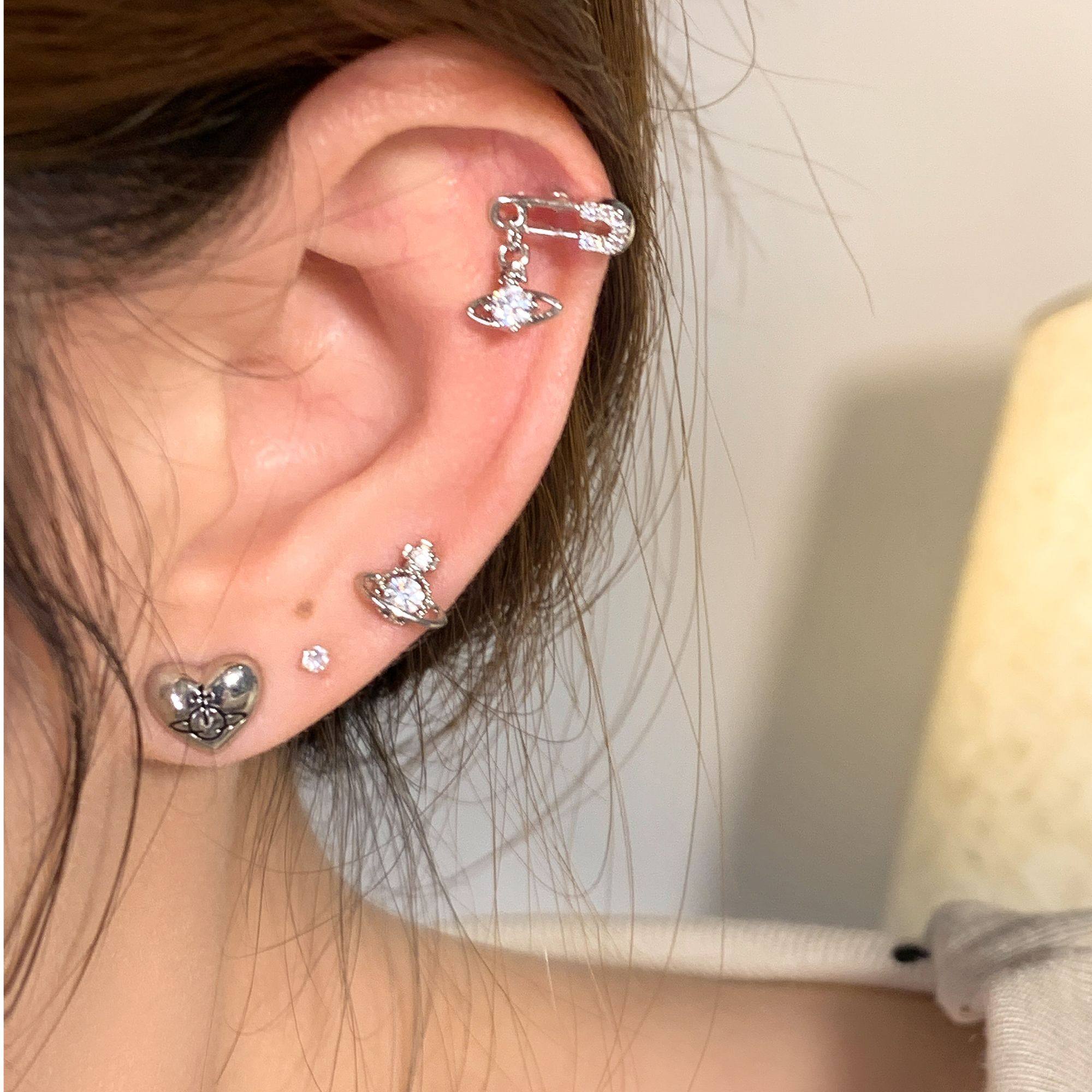 时尚独特耳骨钉养耳洞土星耳钉睡觉免摘平底耳蜗钉女款小众高级感,饰品/流行首饰/时尚饰品新,耳钉,淘宝优惠券,粉丝福利购,淘宝优惠卷