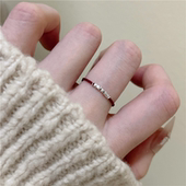 闪耀碎银子红绳编织戒指小众高级感设计设计轻奢设计感可调节指环
