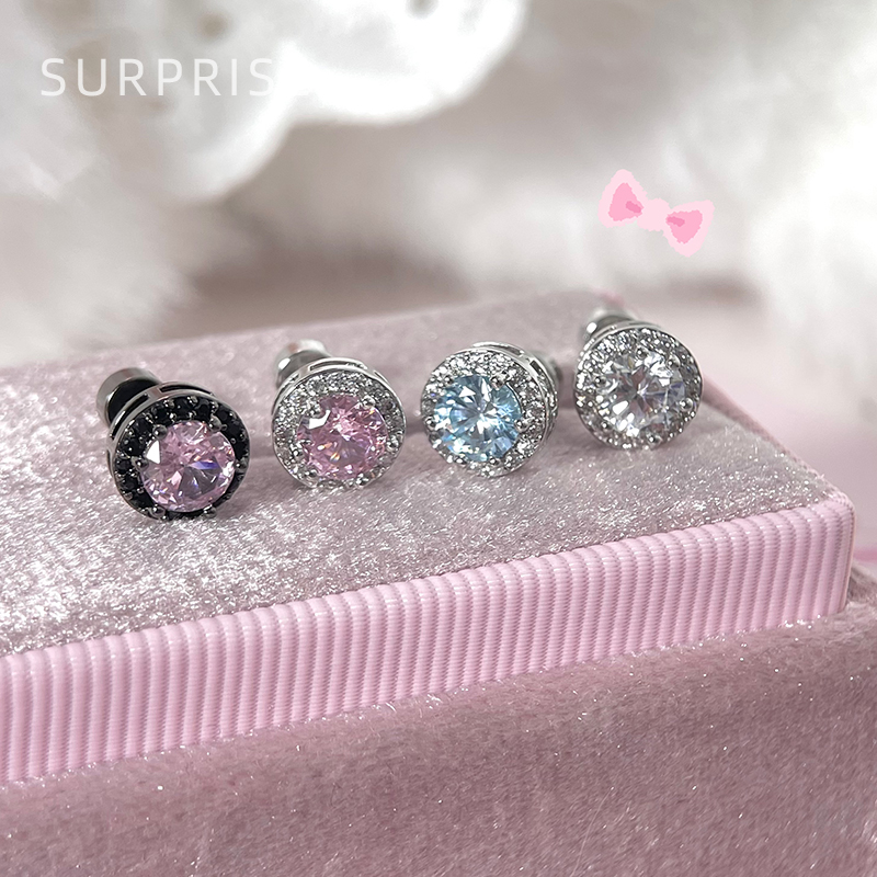 日韩满钻爆闪小灯泡耳钉