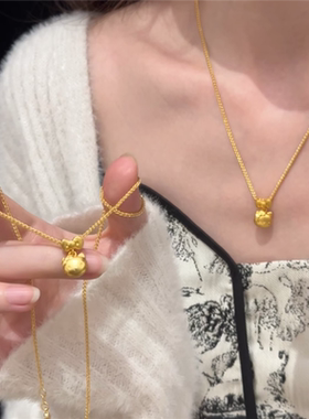 少女甜美蝴蝶结项链女