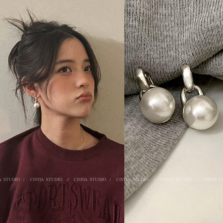 欧阳娜娜同款珠珠耳环春天新款设计感百搭耳钉轻奢高级感爆款耳饰
