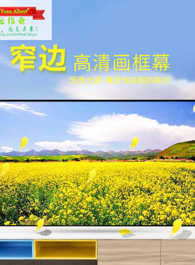 恒远伟业画框幕布窄边框100寸投影仪壁挂幕布家用高清4K/3d精品包