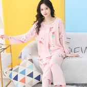 男童小女孩绵绸薄款 儿童睡衣棉绸长袖 母女装 家庭套装 家居服 亲子装