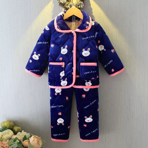 Детская пижама, зимний детский стеганый фланелевый костюм мальчика цветочника, комплект для мальчиков, увеличенная толщина, подходит для подростков