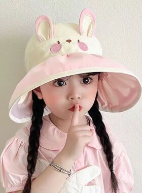 2026新款儿童大檐防晒遮阳帽女童