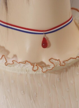 花技古法琉璃颈链锁骨链纯手工