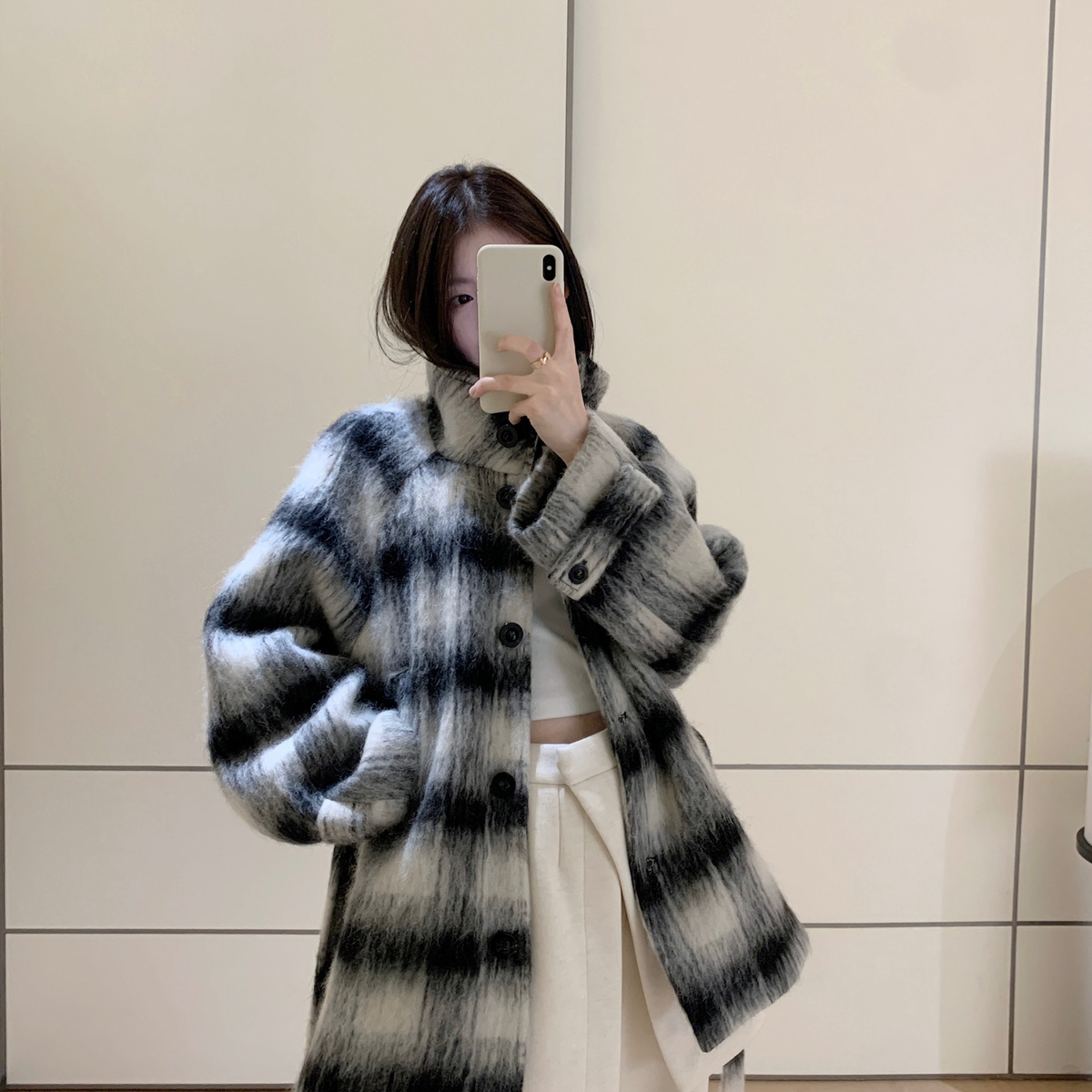 七七设计加厚一手长大衣羊毛外套(配腰带)(含70羊毛)WS78005