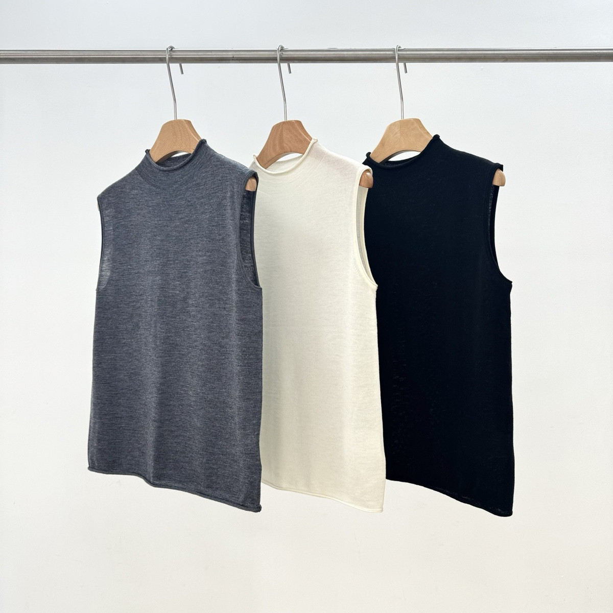 七七上新极简风无袖卷边半高领羊绒背心羊绒衫（含100羊绒）RZ024,自行车/骑行装备/零配件,自行车整车大保养工时,淘宝优惠券,粉丝福利购,淘宝优惠卷