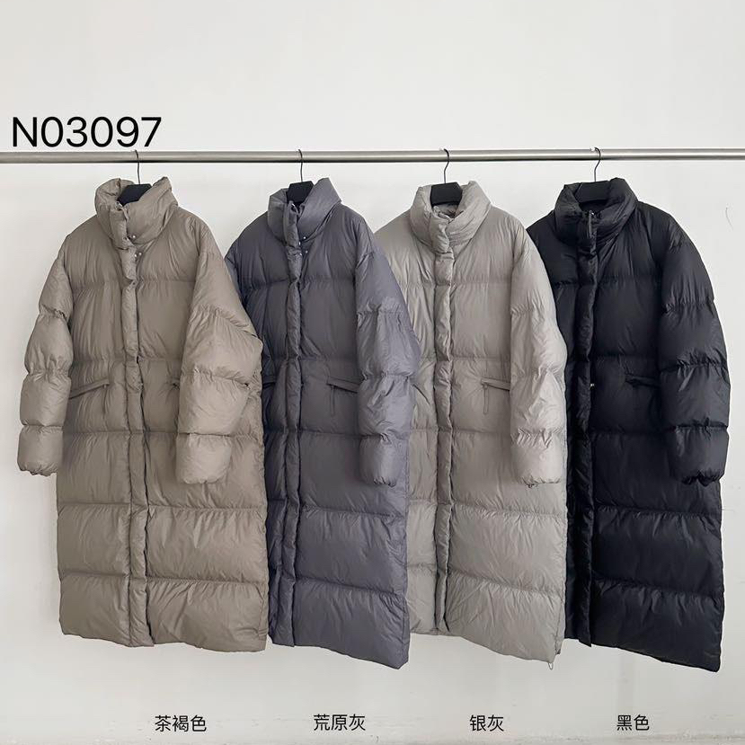 七七设计冬上新立领长款韩版时尚保暖羽绒服外套N03097