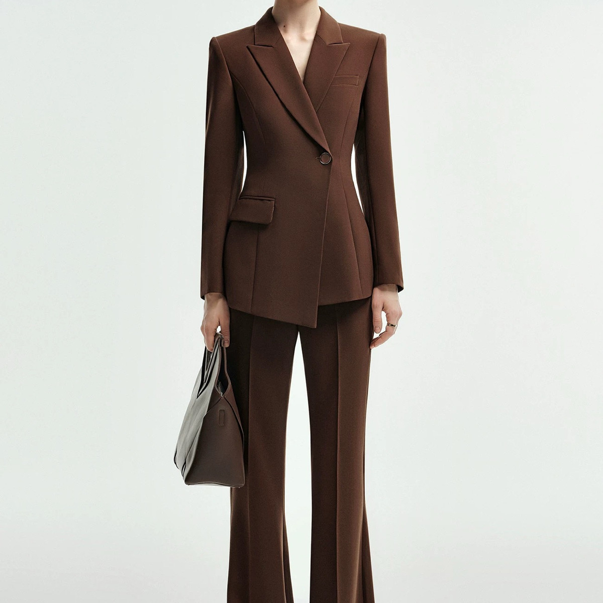 七七设计春英伦风一粒扣西服+微喇裤职业通勤超气质套装A9643,女装/女士精品,时尚套装,淘宝优惠券,粉丝福利购,淘宝优惠卷