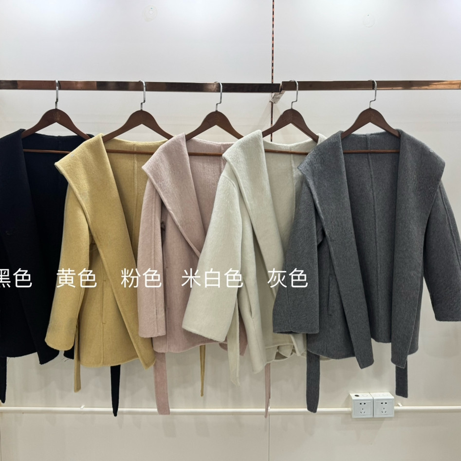 七七设计款双面羊毛外套(配可拆卸腰带)（含100澳毛）TK999-2