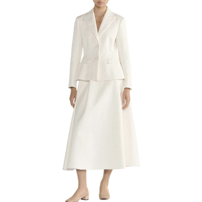 七七26年早春提花收腰外套西装（含35真丝）6051