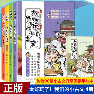 正版包邮 太好玩了我们的小古文 全4册 何捷 文言串讲漫画解读 知人论世 原来古文也可以这么有趣 中小学经典小古文中历史漫画